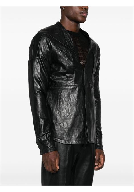 camicia girdered larry uomo nerain in pelle RICK OWENS | RU02D6725 LBW09